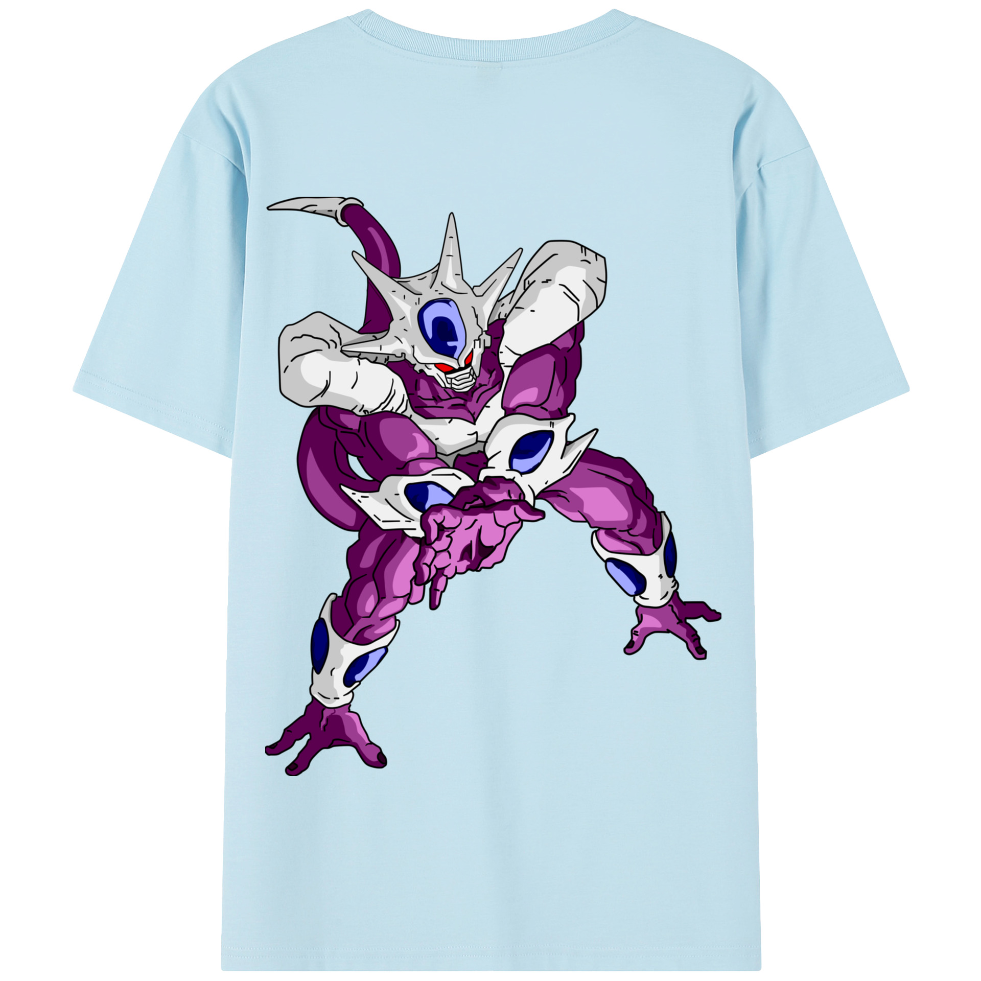 （画像用） ドラゴンボール クウラ DRAGON BALL Cooler Coora 綿100％半袖Tシャツ（背面プリント）